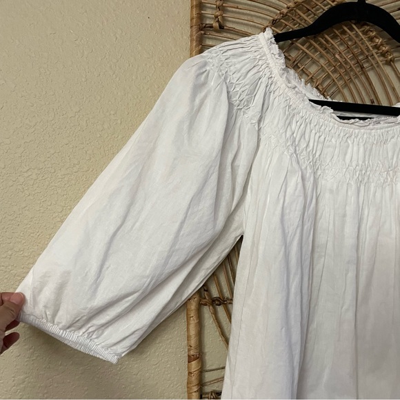 Lauren Ralph Lauren Pintuck Peasant Blouse Top Puff Sleeve Cottagecore SP B23 - Picture 4 of 8